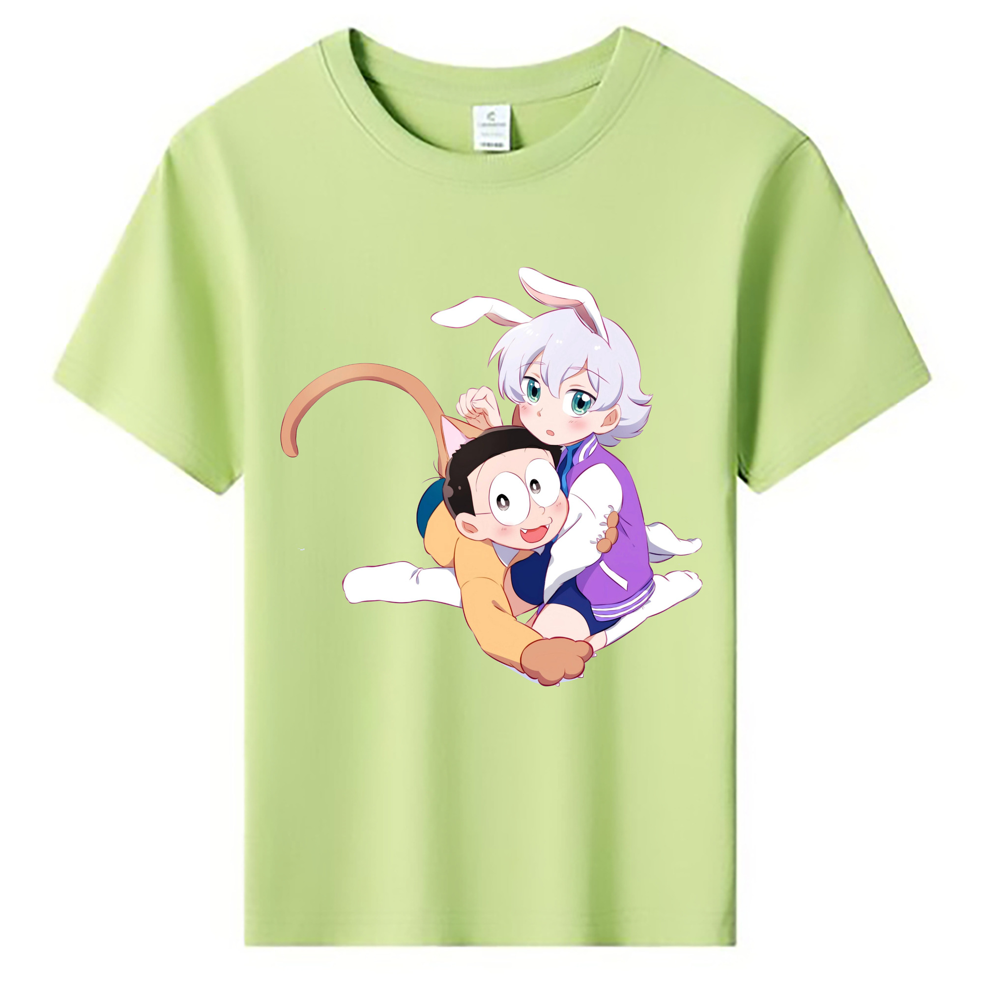 （画像用） ドラえもん 野比 のび太 Doraemon Nobita Nobi 綿100％キッズTシャツ（フロントプリント）
